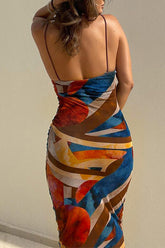 Wild West – Rückenfreies Neckholder-Maxikleid